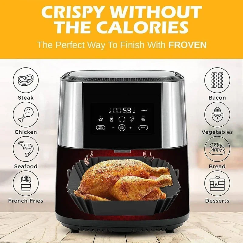 1PC Silicone Air Fryer Basket, - đánh giá và giá Air Fryer