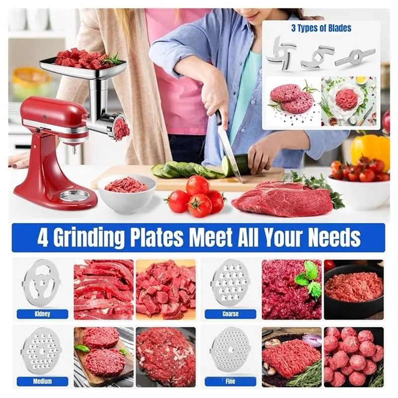 Stainless Steel Grinder Attach - đánh giá và giá Stand Mixer